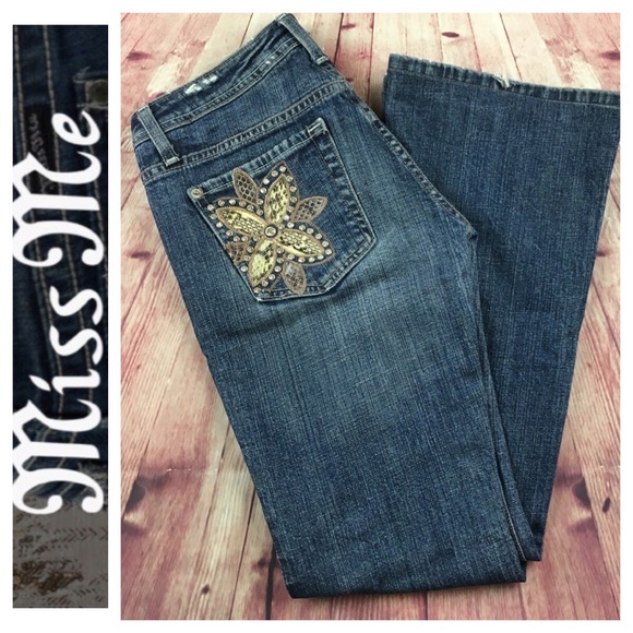 💙Miss Me JP4675-01 Bootcut Denim Jean size 28 - Picture 1 of 8